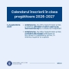 Calendarul inscrierii in clasa pregatitoare 2026 - 2027 - 1-4 septembrie 2026